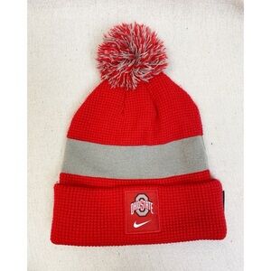 Nike Ohio State Buckeyes Knit Beanie W removable Pom Pom